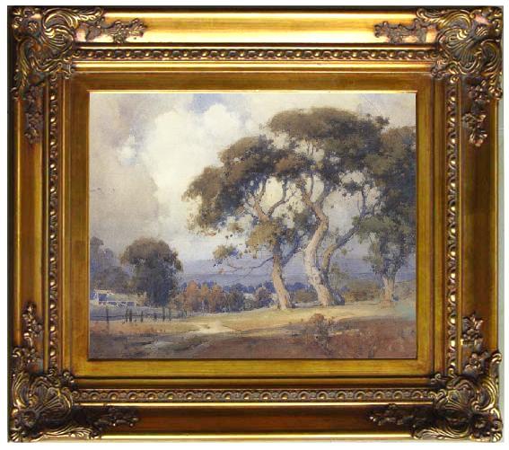 framed  unknow artist Oaks in a California Landscape, Ta057